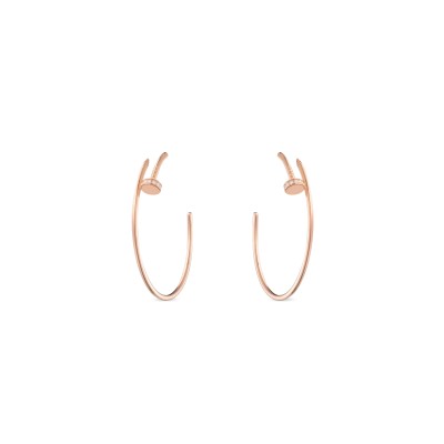 CARTIER JUSTE UN CLOU HOOP EARRINGS, LARGE MODEL, DIAMONDS B8301212